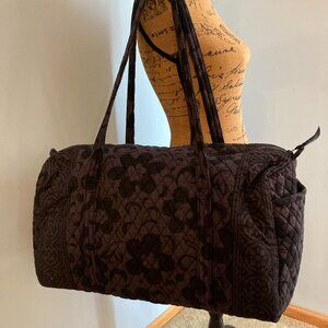 Vintage Vera Bradley X Large Duffel Bag Black EUC